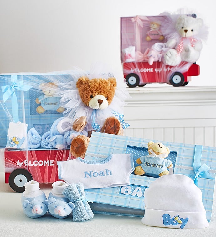 Hello Baby Boy Welcome Wagon, Bear & Baby Book